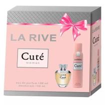 Kit perfume fem edp la rive cute 100ml+desodorante 150 ml