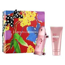 Kit Perfume Feminino 212 Heroes For Her de Carolina Herrera EDP 80ml + Body Lotion 100ml
