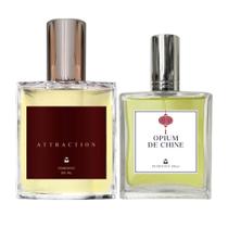 Kit Perfume Feminino Attraction 100ml + Opium de Chine 50ml