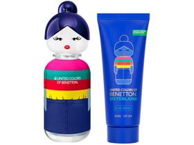 Kit Perfume Feminino Benetton Sisterland Blue Neroli Eau de Toilette 80ml com Body Lotion 75ml