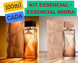 Kit perfume feminino Essencial 100ml + Essencial Mirra 100ml (2 itens) Floral mais vendido Presente Kit perfume feminino Essencial 100ml + Essencial Mirra 100ml (2 itens) Floral mais vendido Presente