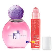 Kit Perfume Feminino Petit Attitude 50ml + Brilho Labial Color Trend Morango 5,5ml Avon