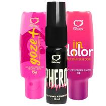 Kit Perfume Feromônio Gel Excitante Feminino Gel Dessensibilizante Anal