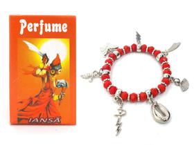 Kit Perfume Iansã Força Coragem Espiritual e Pulseira Orixás
