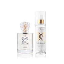 Kit Perfume Laminae33 60ml e Body Splash 220ml Pétala Beauty Feminino Amadeirado Aromático Alta Fixação Kit Perfume Laminae33 60ml e Body Splash 220ml Pétala Beauty Feminino Amadeirado Aromático Alta Fixação