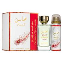 Kit Perfume Lattafa Mahasin Crystal Red Eau de Parfum Feminino 100ml + Desodorante Kit Perfume Lattafa Mahasin Crystal Red Eau de Parfum Feminino 100ml + Desodorante