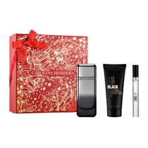 Kit Perfume Masculino 212 VIP Black Elixir de Carolina Herrera EDP 100ml + Shower Gel 100ml + Travel Size 10ml
