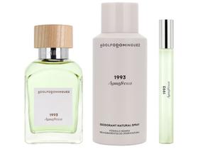 Kit Perfume Masculino Adolfo Dominguez Agua Fresca Eau de Toilette 120ml + Deodorant Spray 150ml + Eau de Toilette Travel Size 10ml