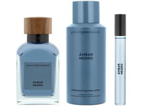 Kit Perfume Masculino Adolfo Dominguez Âmbar Negro Eau de Parfum 150ml + 10ml com Desodorante Spray