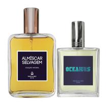 Kit Perfume Masculino Almíscar Selvagem 100ml + Oceanus 50ml