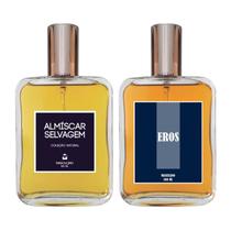 Kit Perfume Masculino - Almíscar Selvagem + Eros 100Ml - Essência Do Brasil