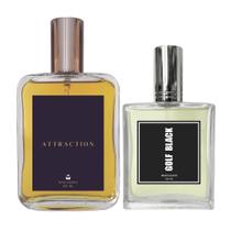 Kit Perfume Masculino Attraction 100ml + Golf Black 50ml