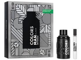 Kit Perfume Masculino Banderas Colors Man Black - Intenso Eau de Parfum 10ml com Desodorante