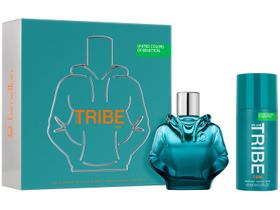 Kit Perfume Masculino Benetton We Are Tribe Cool Eau de Toilette 90ml + 1 Desodorante Spray 150ml