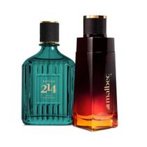 Kit Perfume Masculino Botica 214 Fiji Paradise Fougère Especiado Eau De Parfum 90ml Malbec X Desodorante Colônia Oboticário100ml