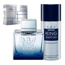 Kit Perfume Masculino King Of Seduction De Banderas Eau De Toilette 100 Ml E Desodorante 150Ml