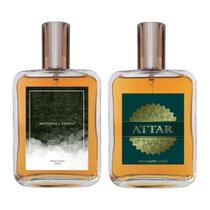 Kit Perfume Masculino - Patchouli Forest + Attar 100Ml - Essência Do Brasil