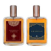 Kit Perfume Masculino - Patchouli Pimenta + Arabian 100Ml - Essência Do Brasil