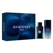 Kit Perfume Masculino The Icon de Banderas EDT 100ml + Desodorante 150ml Kit Perfume Masculino The Icon de Banderas EDT 100ml + Desodorante 150ml