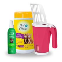 Kit Perfume Para Pets 120ml + Lenços Umedecidos + Pá Coletora Para Caixa de Areia Kit Perfume Para Pets 120ml + Lenços Umedecidos + Pá Coletora Para Caixa de Areia