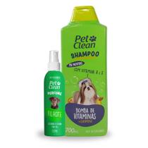 Kit Perfume Para Pets 120ml + Shampoo Pet Bomba de Vitaminas com 700ml