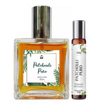 Kit Perfume Patchouli Puro 100ml Masc. + Spray Portátil 10ml
