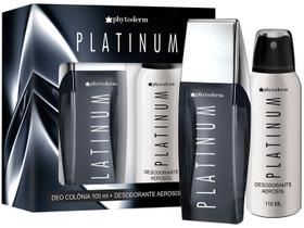 Kit Perfume Phytoderm Platinum Masculino - Deo Colônia 2 Unidades