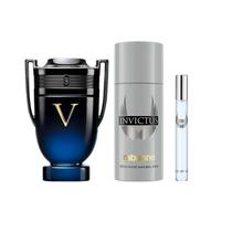 Kit Perfume Rabanne Invictus Victory Elixir 100ml + Desodorante 150ml + Travel Spray 10ml Masculino