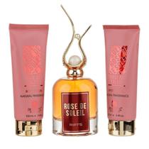 Kit Perfume Rose De Soleil Riffs Edp Feminino 100ml + Shower 100ml + Body Lotion 100ml