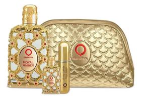 Kit Perfume Royal Amber Orientica Luxury Collection Gift Set