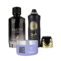 Kit Perfume Salvo Intense + Creme Angel + Spray Asad Kit Perfume Salvo Intense + Creme Angel + Spray Asad