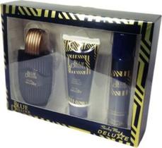 Kit Perfume Shirley May Deluxe BLUE Eau de Toilette Masculino 75ml+ Body Spray + Shower Gel