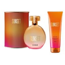 Kit Perfume Sunset 100ml e Hidratante 240ml Ciclo