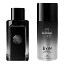 Kit Perfume The Icon Eau De Parfum Masculino Banderas 100ml + Desodorante 150ml