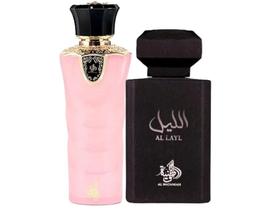 Kit Perfumes Árabes Al Wataniah Tibyan Feminino e Al Layl Unissex 100ml cada (2 Perfumes)