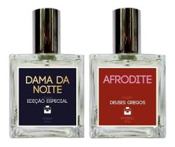 Kit Perfumes Dama da Noite + Afrodite + Brinco 4mm