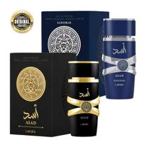 Kit Perfumes Lattafa Asad Zanzibar 100ml Eau de Parfum Árabe Original, Intenso e Marcante