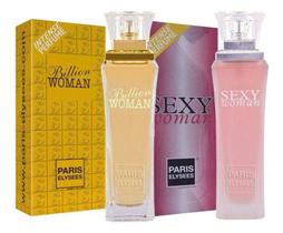 Kit Perfumes Paris Elysees Sexy Woman + Billion Woman - Paris Elysses 100ml