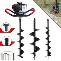 KIT Perfurador de Solo Profissional Anmax GD520-B À Gasolina 52cc 2,2HP 7.000rpm Ignição CDI Trado Motorizado Completo Com Brocas 80x10cm, 80x15cm e 80x20cm Para Agricultura e Construção Civil KIT Perfurador de Solo Profissional Anmax GD520-B À Gasolina 52cc 2,2HP 7.000rpm Ignição CDI Trado Motorizado Completo Com Brocas 80x10cm, 80x15cm e 80x20cm Para Agricultura e Construção Civil