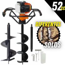 KIT Perfurador de Solo Vulcan VPS520 2T 52CC 2,5CV com Broca 80x20cm + Broca 80x30cm + Extensão 50cm