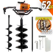 KIT Perfurador de Solo Vulcan VPS520-S Broca 80x15cm + Extra Kawashima Broca 80x30cm + Extensão 80cm