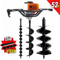 KIT Perfurador de Solo Vulcan VPS520-S com Broca 80x15cm + Broca Extras Kawashima 80x6cm e 80x30cm