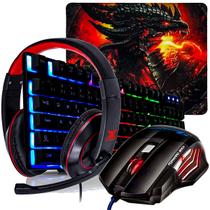 Kit Periféricos Gamer Teclado Rgb Mouse Gamer HeadSet Gamer - EVOLUT