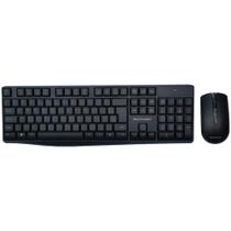 Kit Periféricos Teclado + Mouse sem Fio Preto