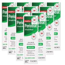 Kit Periotrat Solução Bucal Menta Forte Sem Álcool Com 10 Caixas De 250ml Cada