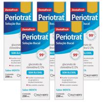 Kit Periotrat Solução Bucal Menta Sem Álcool C/ 5Cx De 250ml