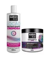 Kit Permanente Afro Salon Line ( 2 Produtos )