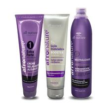 Kit Permanente Profissional Afro All Nature Nº1 + Neutra +