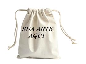 Kit Personalizado 10 Sacolinha Crua Algodao Kit Personalizado 10 Sacolinha Crua Algodao