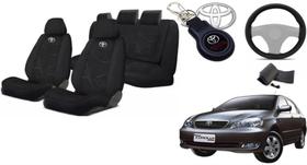 Kit Personalizado Assentos Corolla 03-08 + Volante + Chaveiro Kit Personalizado Assentos Corolla 03-08 + Volante + Chaveiro